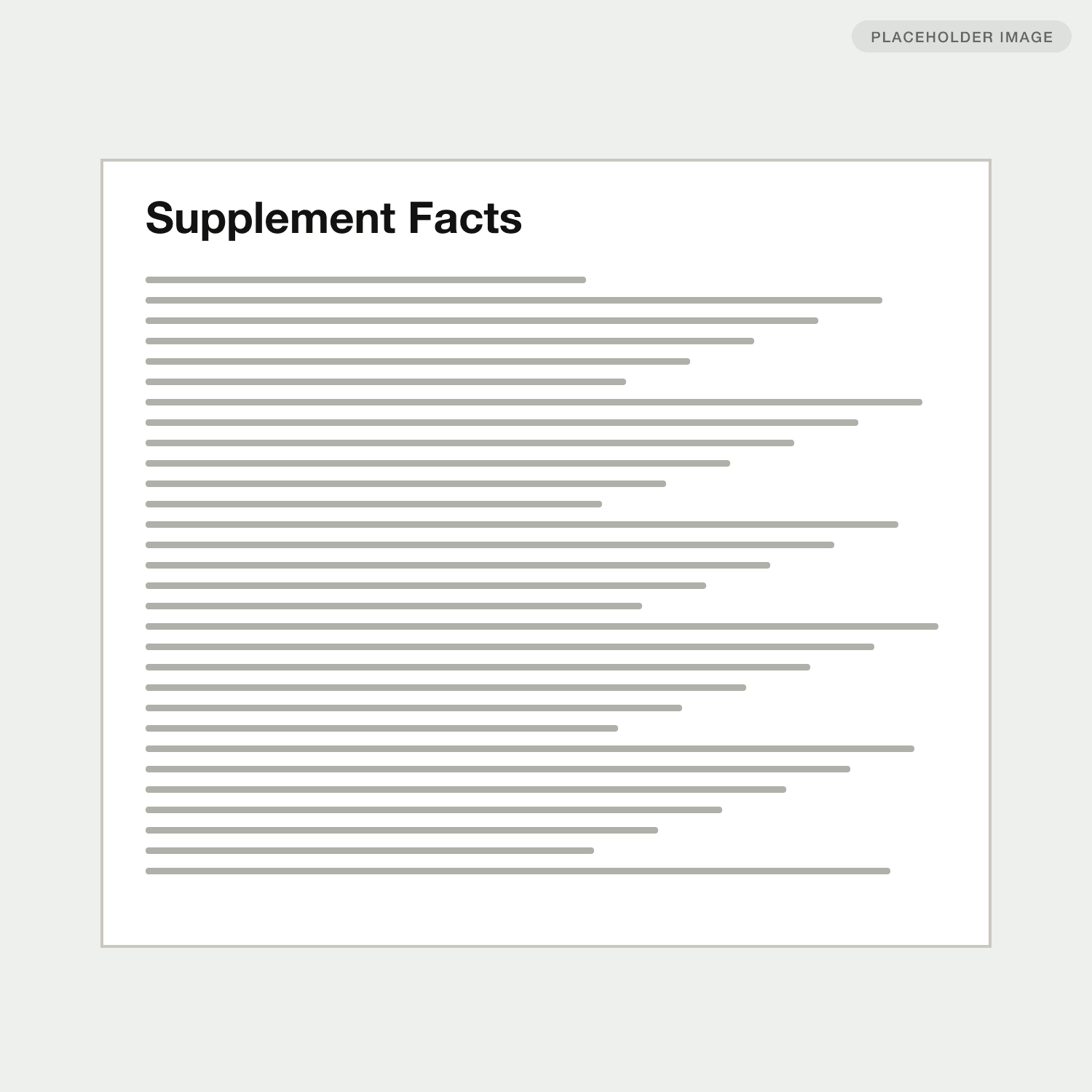 Original secondary image: a full supplement facts panel with small text filling the frame.